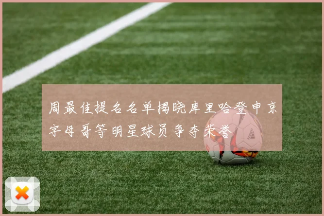 周最佳提名名单揭晓库里哈登申京字母哥等明星球员争夺荣誉