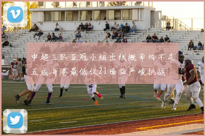 中超三队亚冠小组出线概率均不足五成海港最低仅21面临严峻挑战