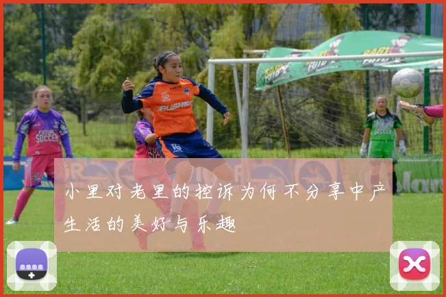 小里对老里的控诉为何不分享中产生活的美好与乐趣